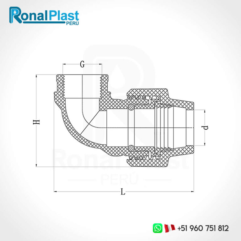 Codo Roscado Hembra Irriplast Para Mangueras Hdpe De Mm X